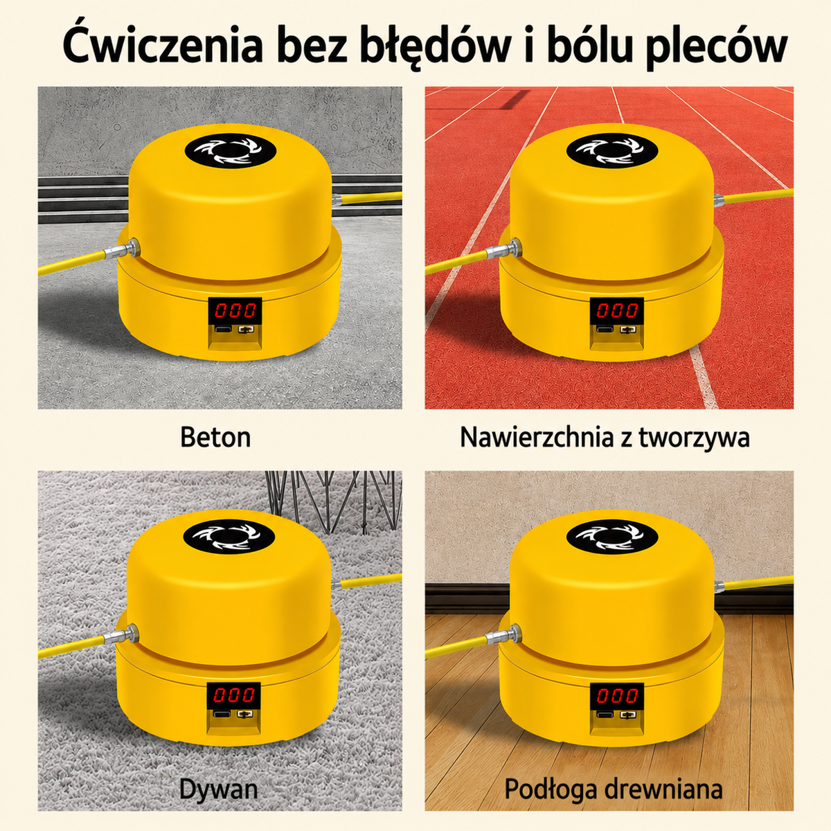 Automatyczna skakanka elektryczna z 10 prędkościami i wyświe