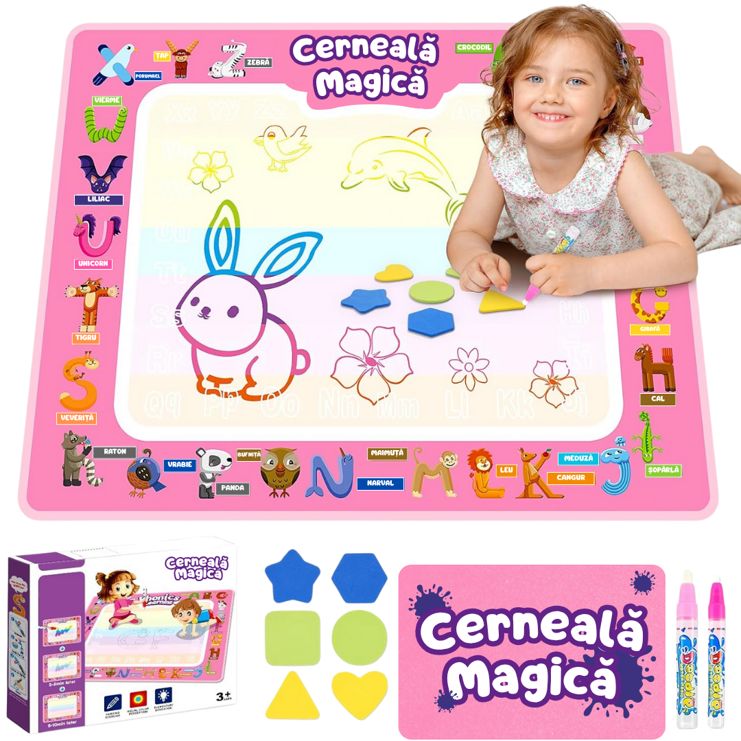Magiczna Mata™ – Zestaw do rysowania wodą bez bałaganu + 7 markerów w prezencie