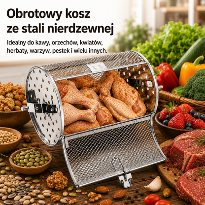 Kosz obrotowy ze stali nierdzewnej - obrót o 360 stopni