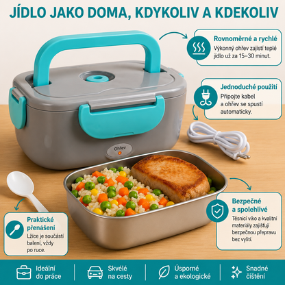 Lunchbox elektryczny 3 w 1 do podgrzewania jedzenia