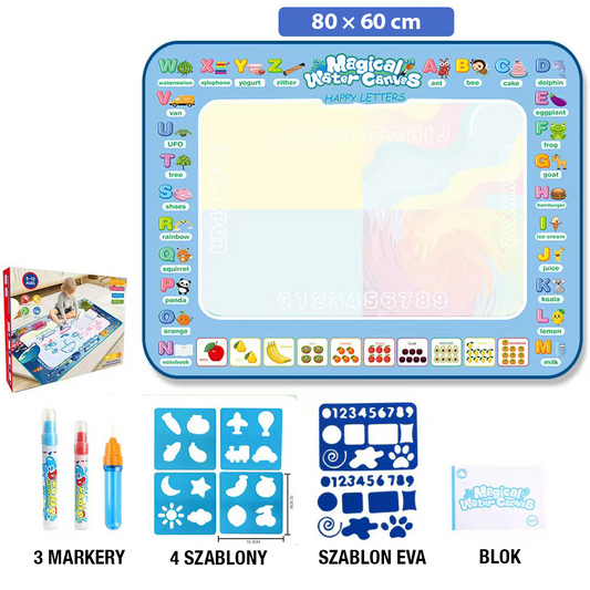 Magiczna Mata™ – Zestaw do rysowania wodą bez bałaganu + 3 markery w prezencie